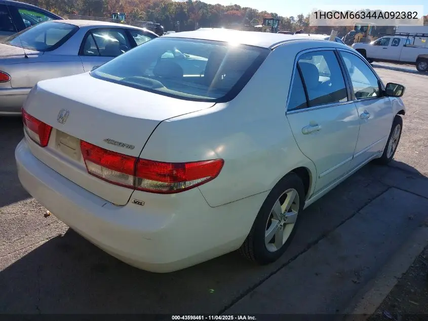 1HGCM66344A092382 2004 Honda Accord 3.0 Lx