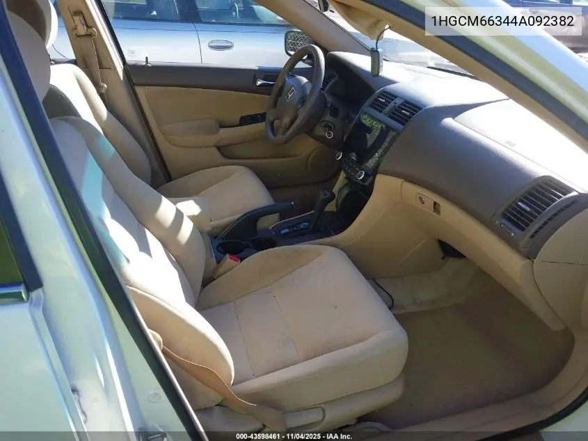 1HGCM66344A092382 2004 Honda Accord 3.0 Lx
