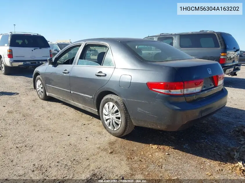 1HGCM56304A163202 2004 Honda Accord 2.4 Lx