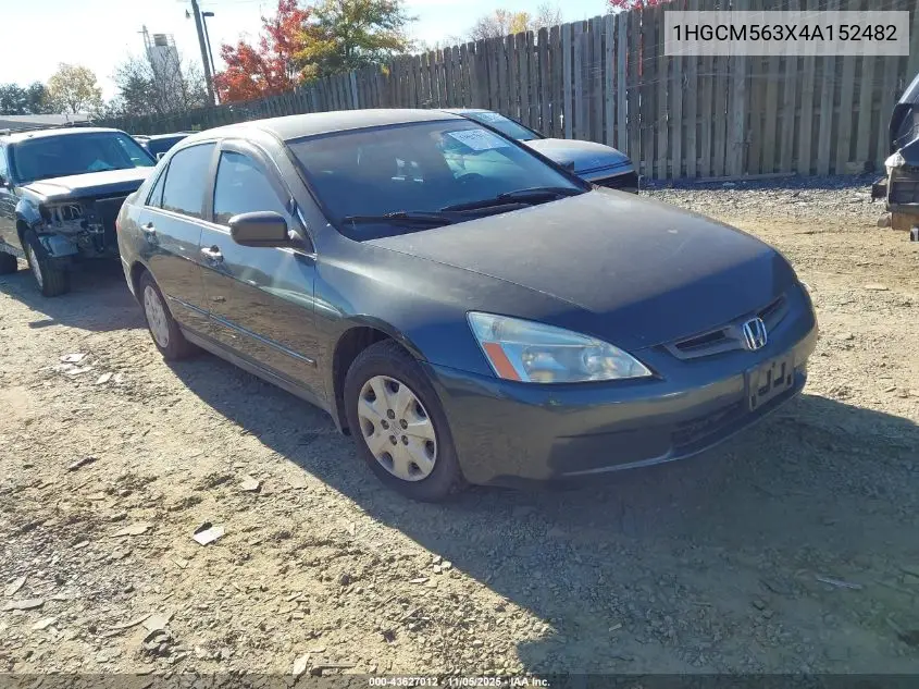 1HGCM563X4A152482 2004 Honda Accord 2.4 Lx