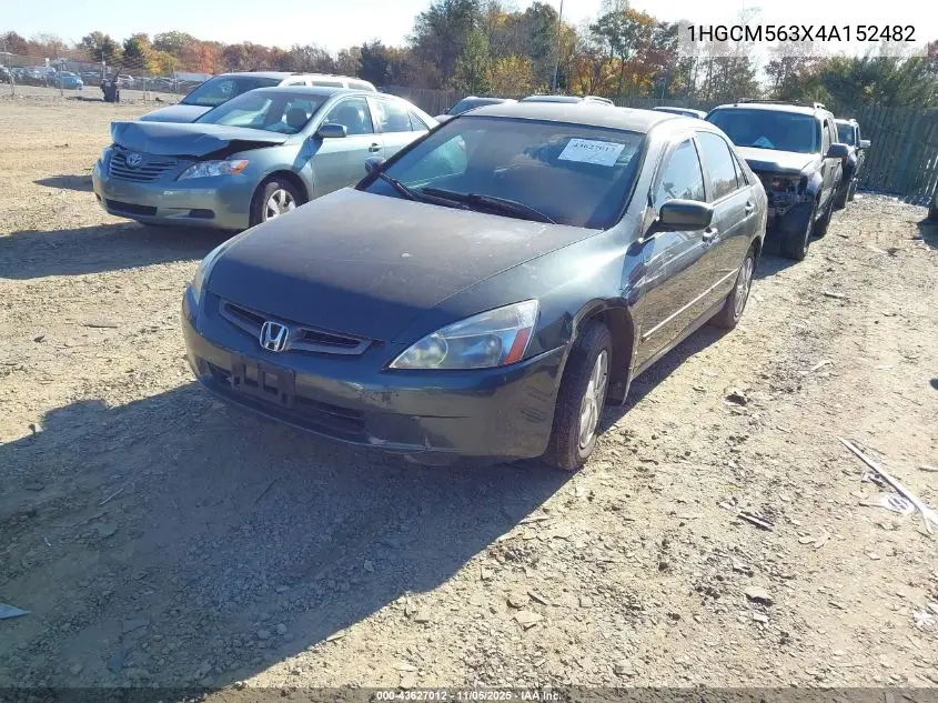1HGCM563X4A152482 2004 Honda Accord 2.4 Lx