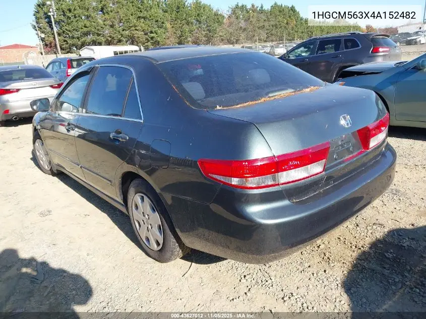 1HGCM563X4A152482 2004 Honda Accord 2.4 Lx