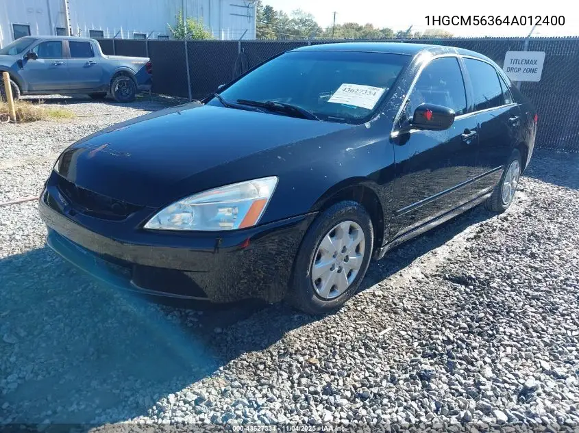 1HGCM56364A012400 2004 Honda Accord 2.4 Lx