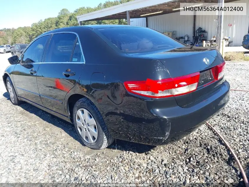 1HGCM56364A012400 2004 Honda Accord 2.4 Lx