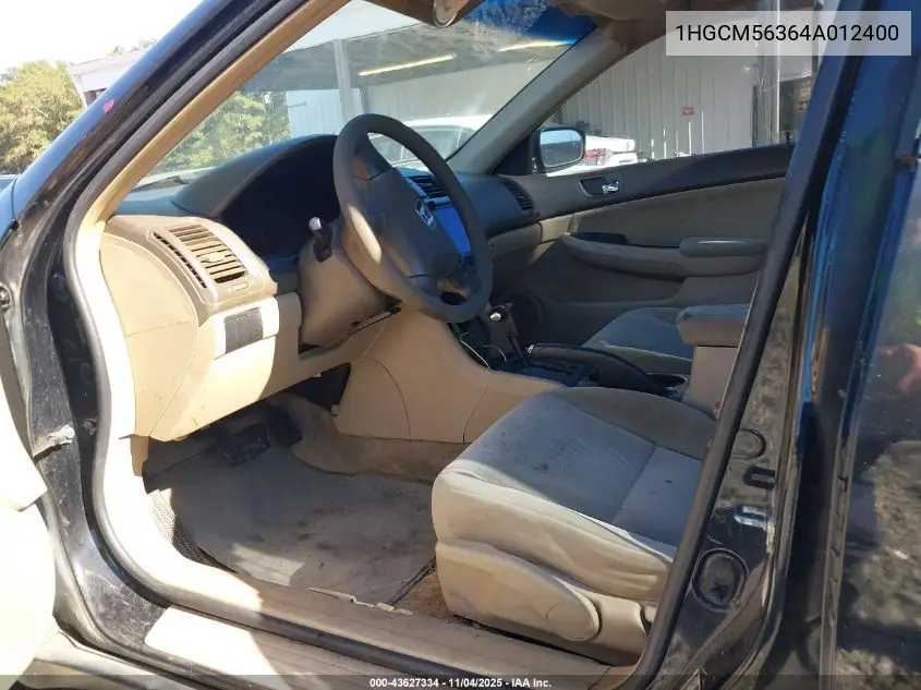 1HGCM56364A012400 2004 Honda Accord 2.4 Lx