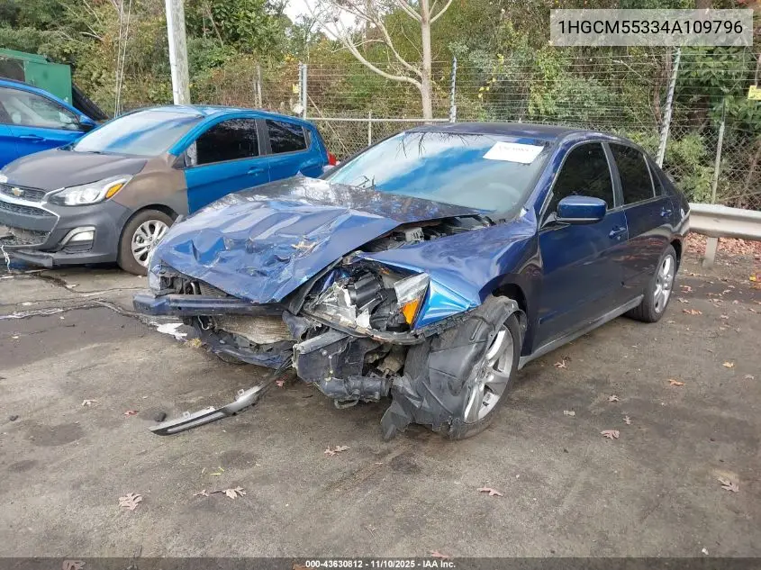 1HGCM55334A109796 2004 Honda Accord 2.4 Lx