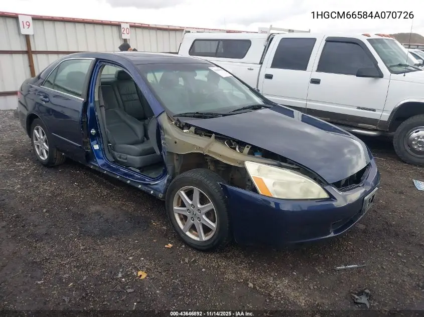 1HGCM66584A070726 2004 Honda Accord 3.0 Ex