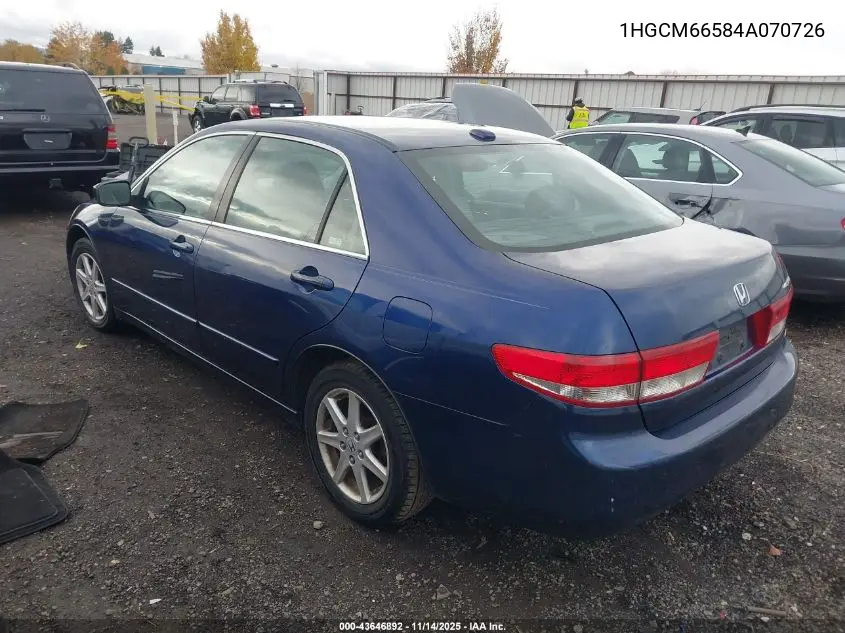 1HGCM66584A070726 2004 Honda Accord 3.0 Ex