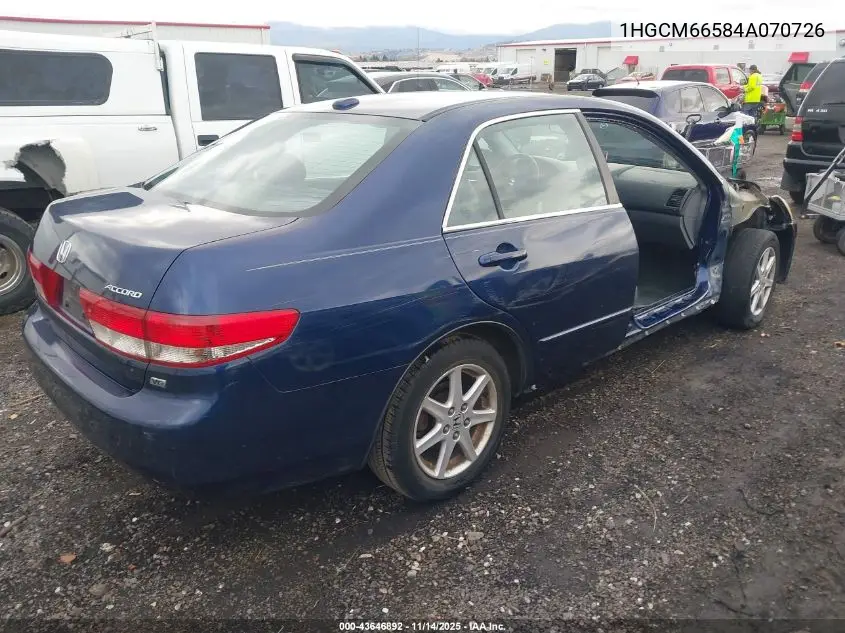1HGCM66584A070726 2004 Honda Accord 3.0 Ex