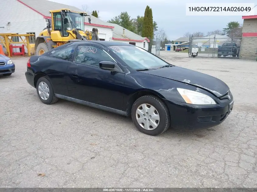 1HGCM72214A026049 2004 Honda Accord 2.4 Lx