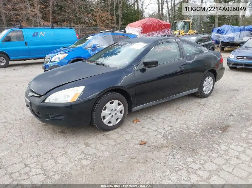 1HGCM72214A026049 2004 Honda Accord 2.4 Lx