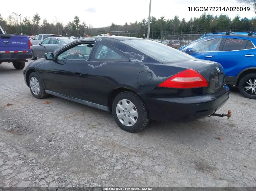 1HGCM72214A026049 2004 Honda Accord 2.4 Lx