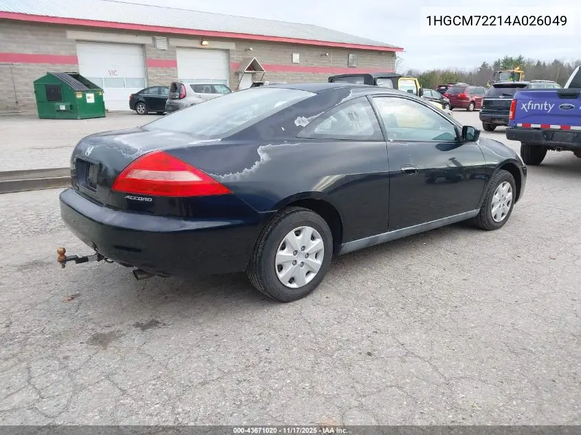 1HGCM72214A026049 2004 Honda Accord 2.4 Lx