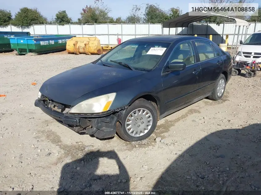 1HGCM56464A108858 2004 Honda Accord 2.4 Lx
