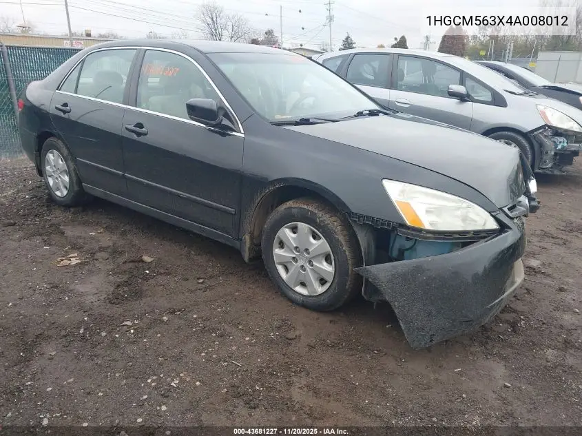 1HGCM563X4A008012 2004 Honda Accord 2.4 Lx