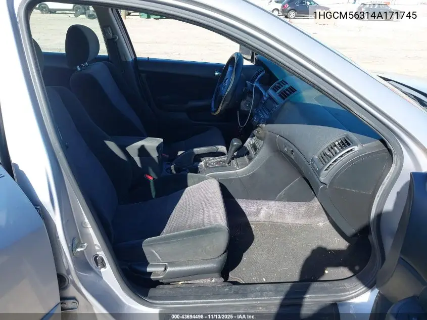1HGCM56314A171745 2004 Honda Accord 2.4 Lx