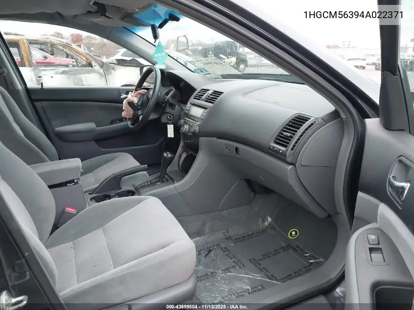 1HGCM56394A022371 2004 Honda Accord 2.4 Lx