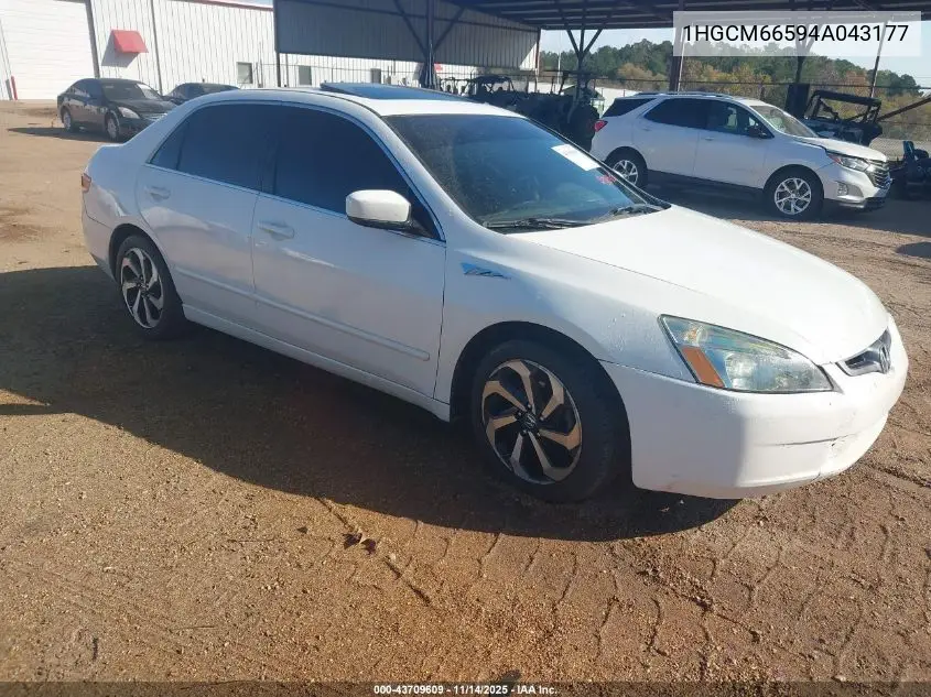 1HGCM66594A043177 2004 Honda Accord 3.0 Ex