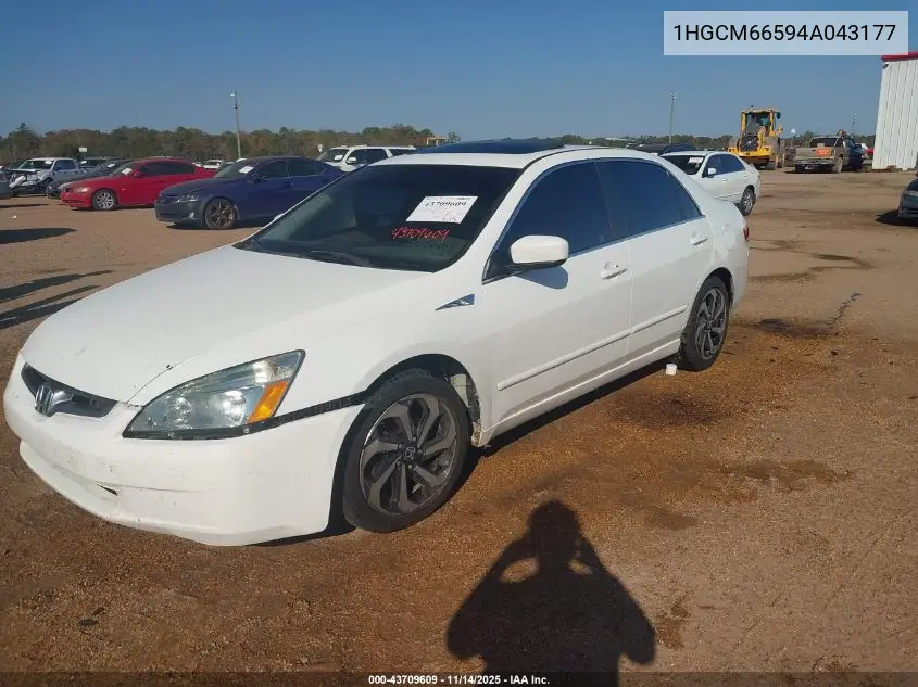1HGCM66594A043177 2004 Honda Accord 3.0 Ex