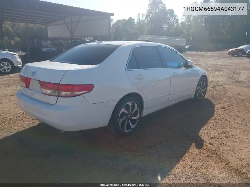 1HGCM66594A043177 2004 Honda Accord 3.0 Ex