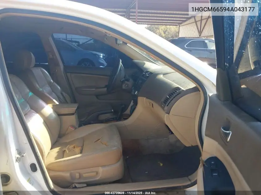 1HGCM66594A043177 2004 Honda Accord 3.0 Ex