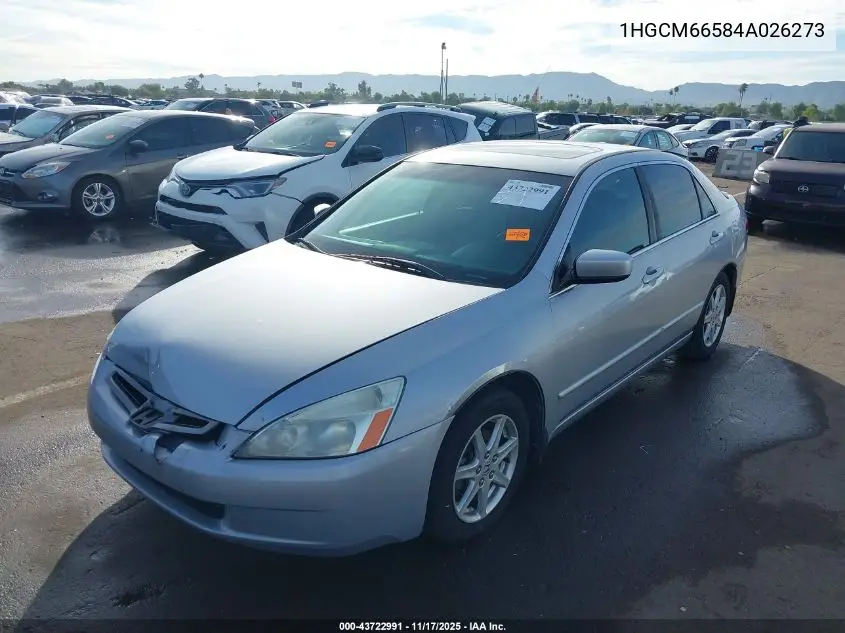1HGCM66584A026273 2004 Honda Accord 3.0 Ex