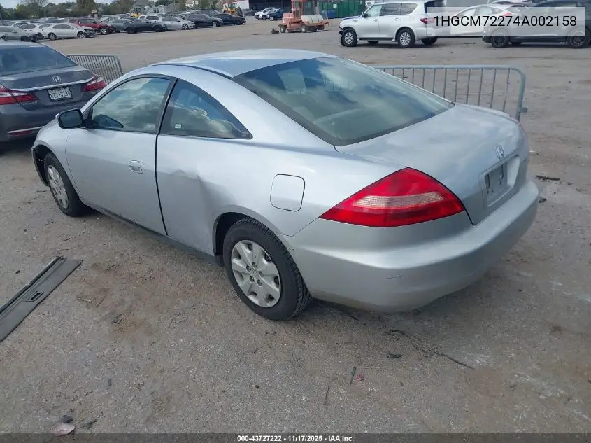 1HGCM72274A002158 2004 Honda Accord 2.4 Lx