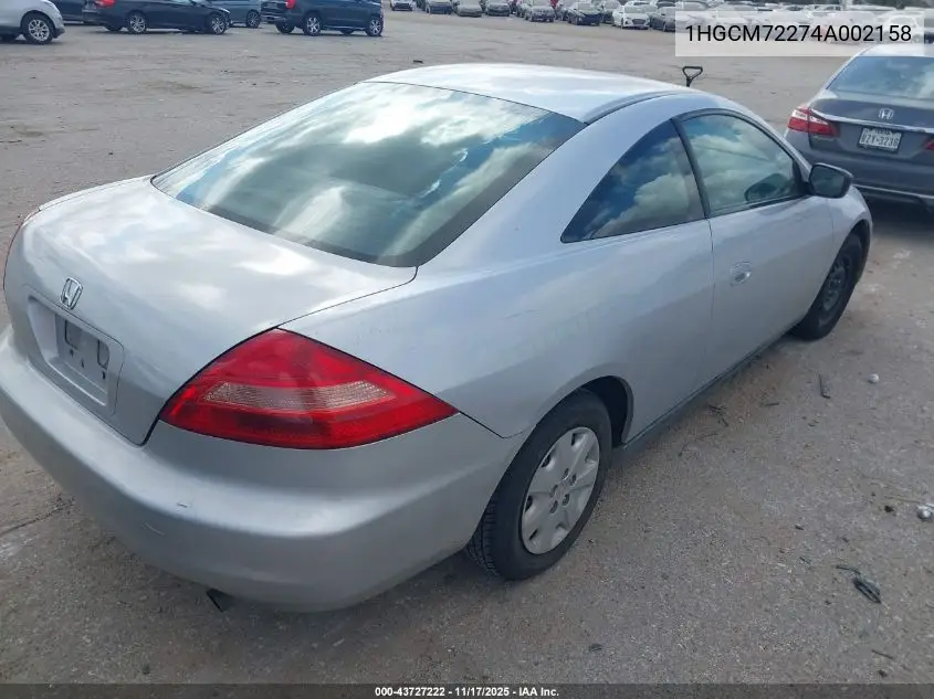 1HGCM72274A002158 2004 Honda Accord 2.4 Lx