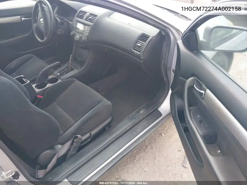 1HGCM72274A002158 2004 Honda Accord 2.4 Lx