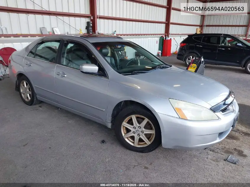 1HGCM66594A020563 2004 Honda Accord 3.0 Ex