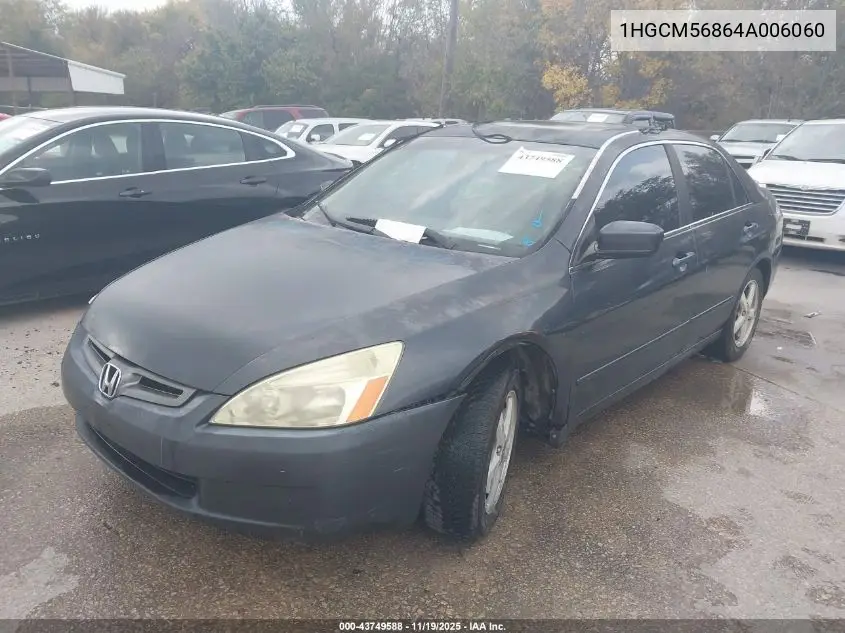 1HGCM56864A006060 2004 Honda Accord 2.4 Ex