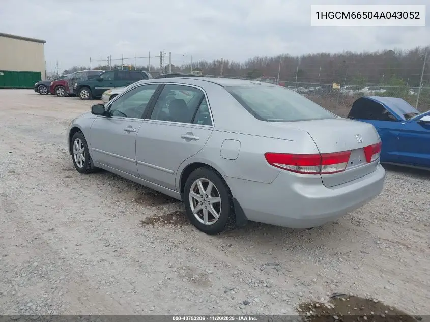 1HGCM66504A043052 2004 Honda Accord 3.0 Ex