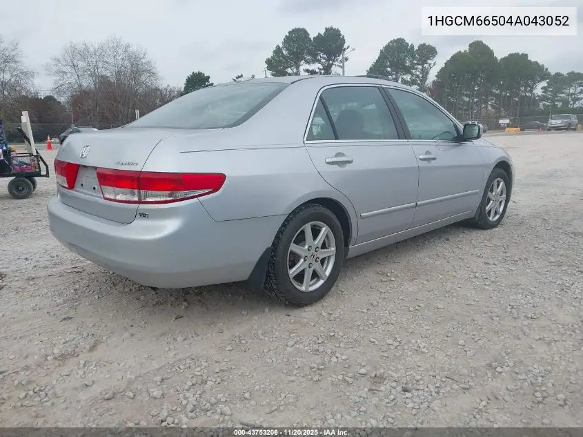 1HGCM66504A043052 2004 Honda Accord 3.0 Ex