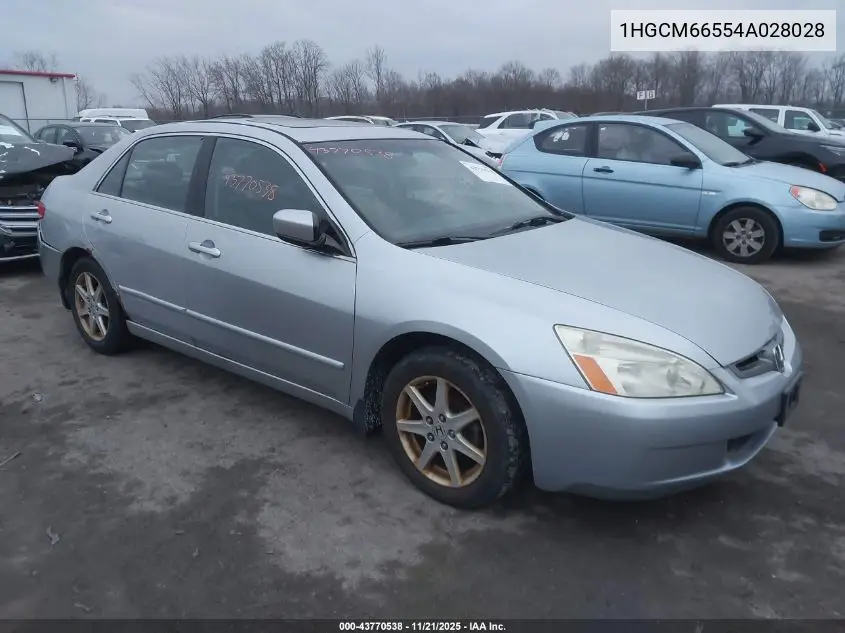 1HGCM66554A028028 2004 Honda Accord 3.0 Ex