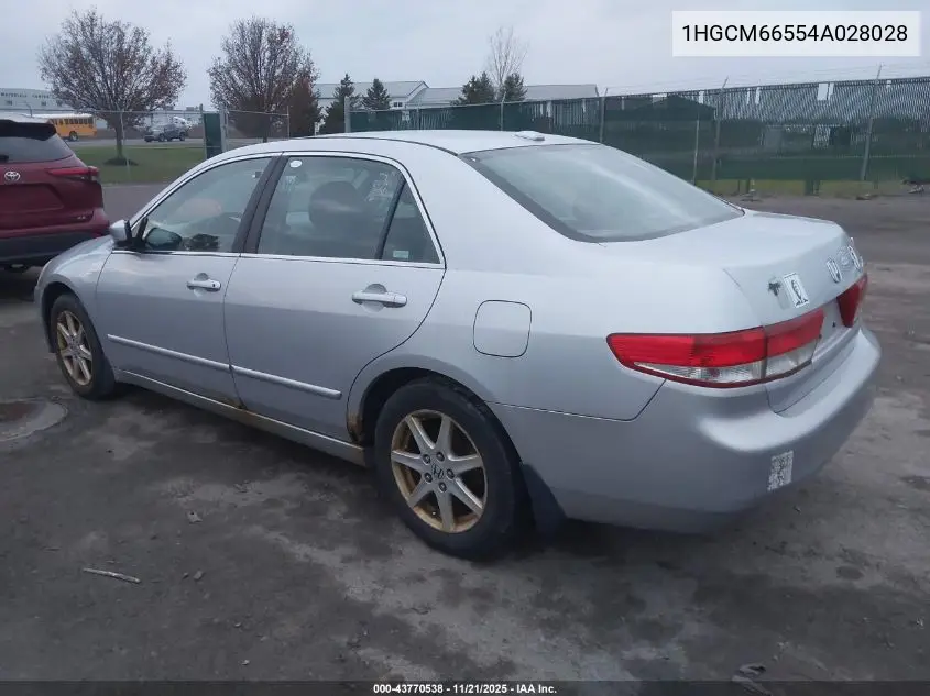 1HGCM66554A028028 2004 Honda Accord 3.0 Ex