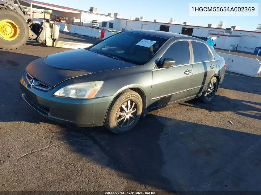 1HGCM55654A002369 2004 Honda Accord 2.4 Ex