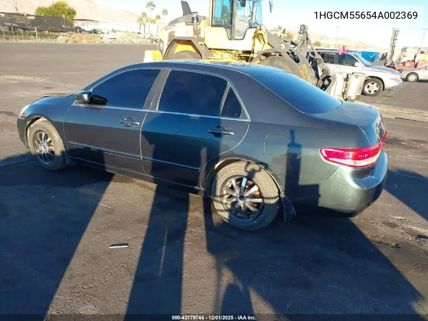 1HGCM55654A002369 2004 Honda Accord 2.4 Ex