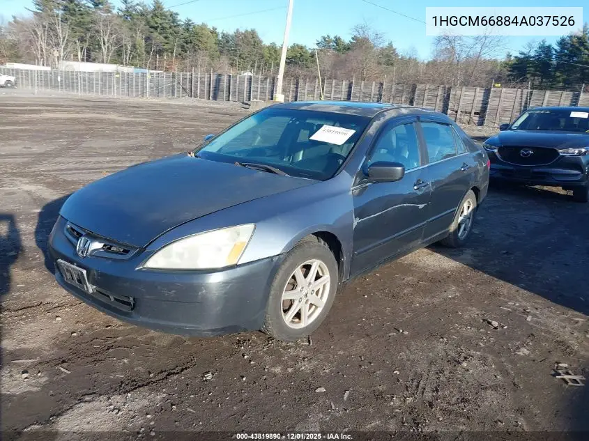 1HGCM66884A037526 2004 Honda Accord 3.0 Ex