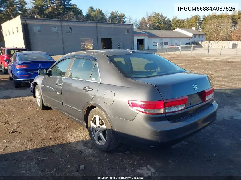 1HGCM66884A037526 2004 Honda Accord 3.0 Ex