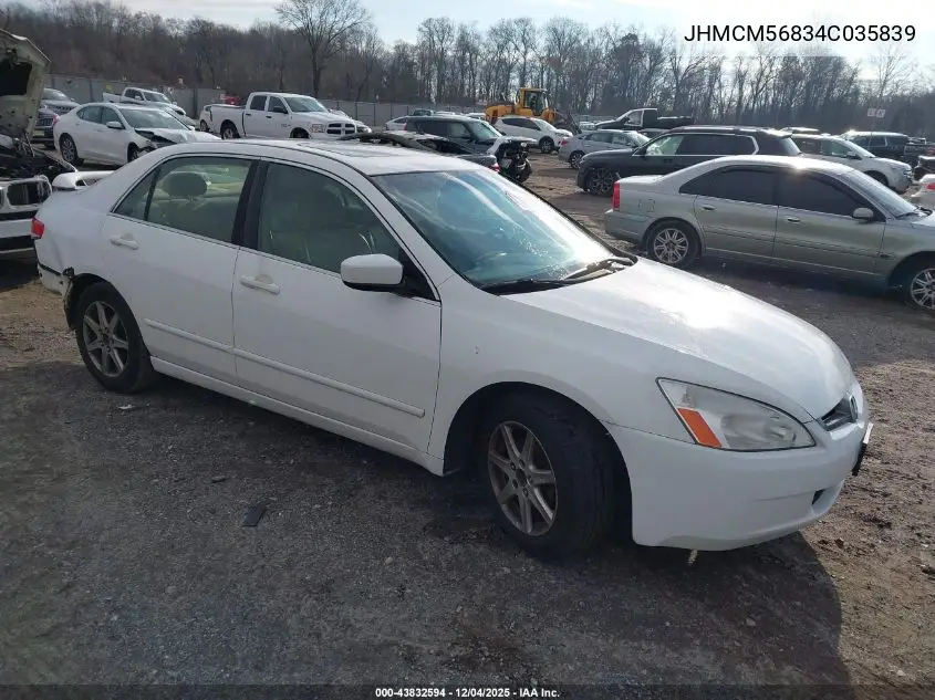 JHMCM56834C035839 2004 Honda Accord 2.4 Ex