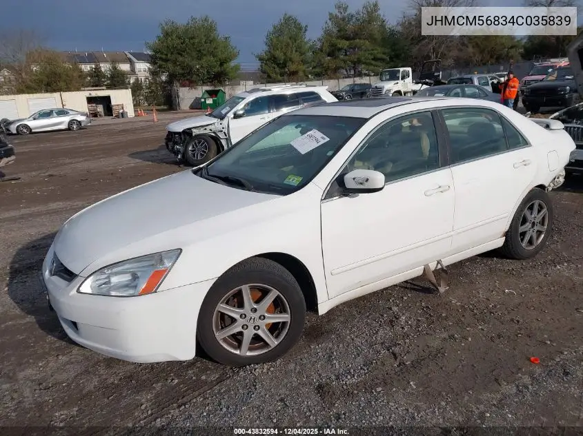 JHMCM56834C035839 2004 Honda Accord 2.4 Ex