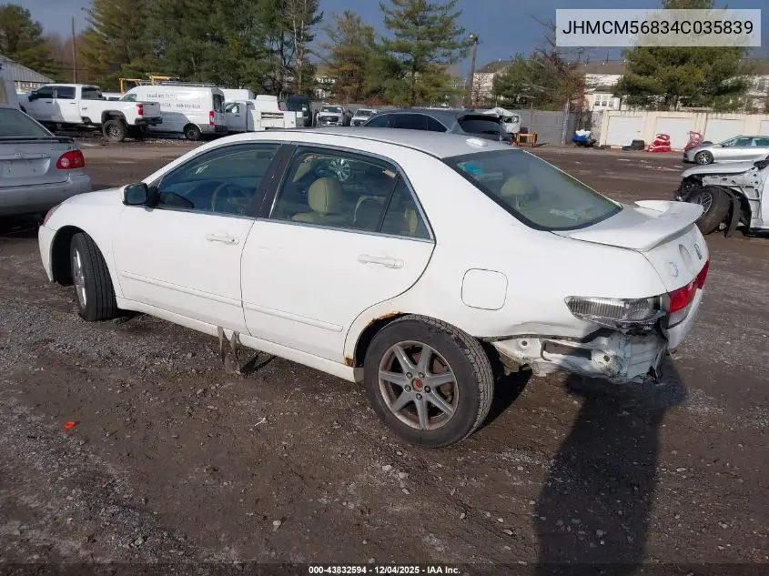 JHMCM56834C035839 2004 Honda Accord 2.4 Ex