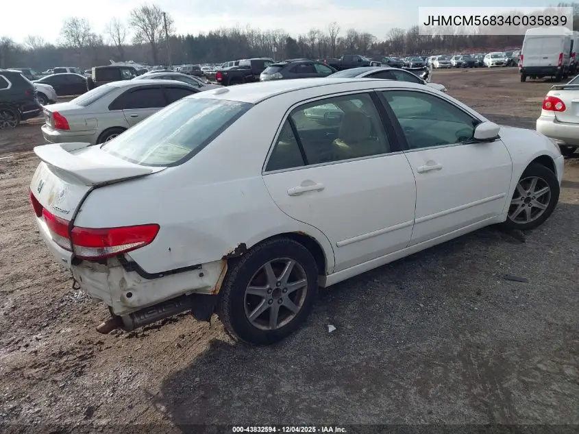 JHMCM56834C035839 2004 Honda Accord 2.4 Ex