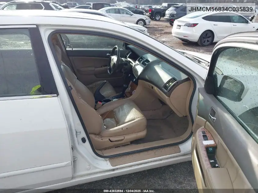 JHMCM56834C035839 2004 Honda Accord 2.4 Ex