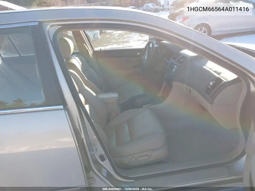 1HGCM66564A011416 2004 Honda Accord 3.0 Ex