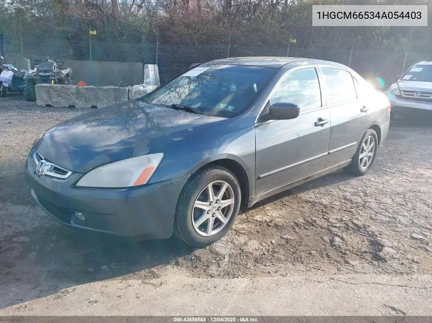1HGCM66534A054403 2004 Honda Accord 3.0 Ex