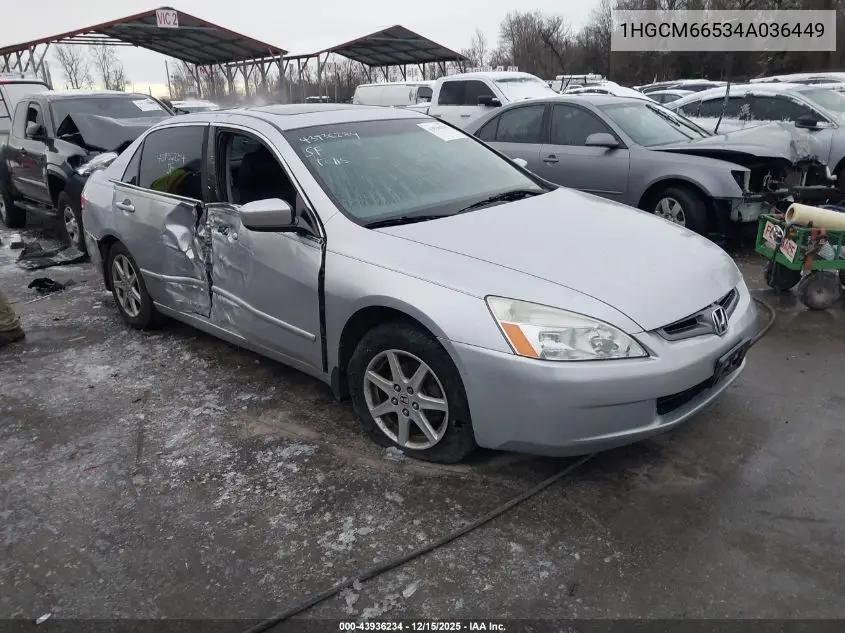 1HGCM66534A036449 2004 Honda Accord 3.0 Ex