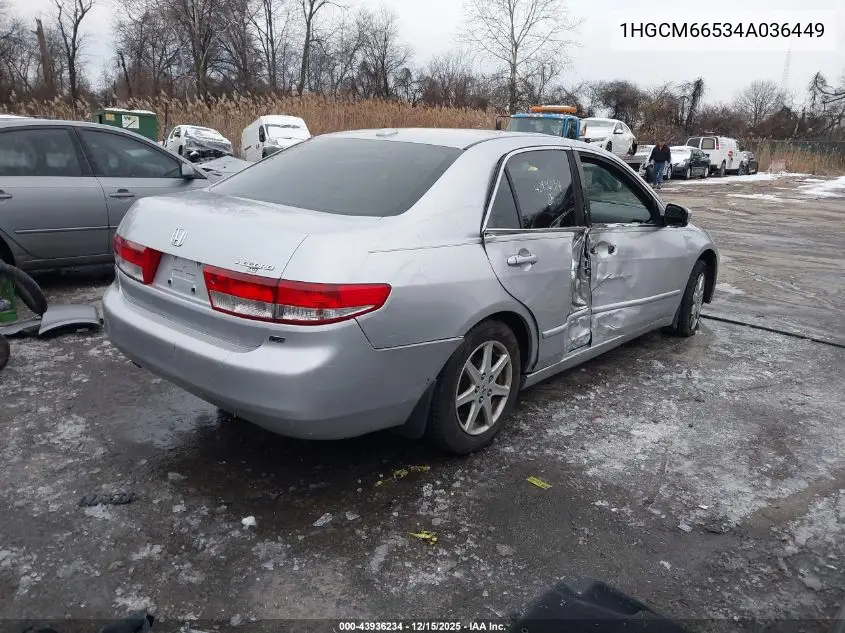 1HGCM66534A036449 2004 Honda Accord 3.0 Ex