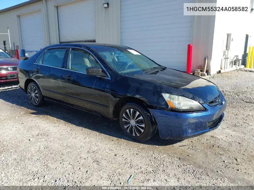 1HGCM55324A058582 2004 Honda Accord 2.4 Lx