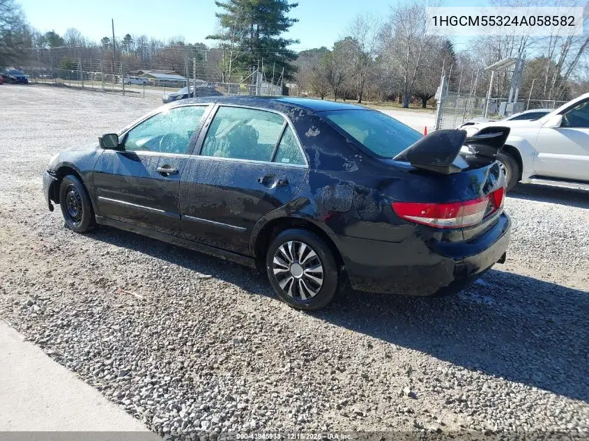1HGCM55324A058582 2004 Honda Accord 2.4 Lx
